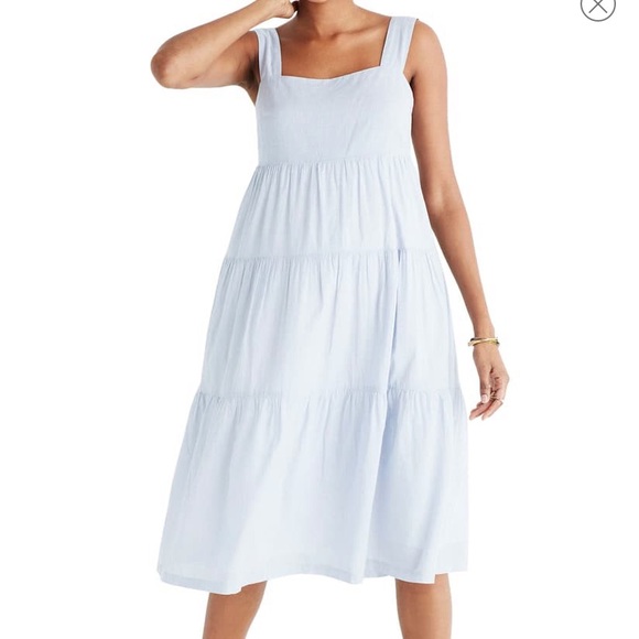 Madewell Dresses & Skirts - Madewell Tiered Striped Midi Dress
